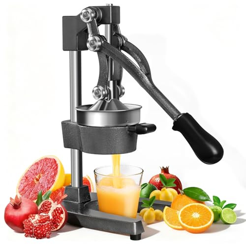 Exprimidor manual, exprimidor de cítricos y exprimidor de naranjas, exprimidor profesional de limones con apertura de 9 cm, fácil de limpiar, exprimidor profesional de naranjas para naranjas, limones