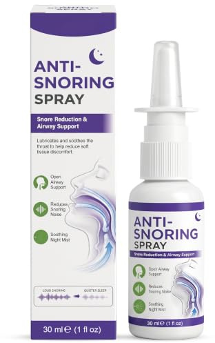 Anti Snoring Spray, (30ml) Stop Snoring Aids for Women and Men, Natural Peppermint Nighttime Throat Lubrication & Airway Support, Portable Alternative to Bulky Anti Snoring Devices