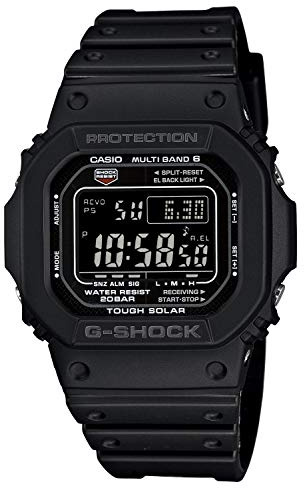 G-Shock Casio Men's GW-M5610-1BJF Solar Digital Multi Band 6 Black Watch, Blacl, Modern Digital