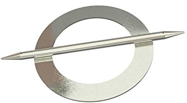Flairdeco Raffspange mit Splint Modell Kreis, Metall, Edelstahl-Optik