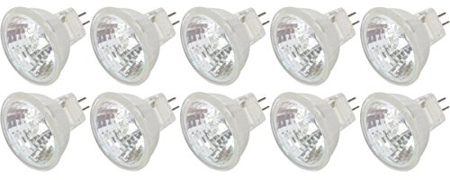 Simba Lighting MR11 Halogen 20W 12V FTD Spotlight Light Bulbs (10 Pack) 2-Pin 220lm for Landscape, Accent, Track Lights, and Fiber Optics, GU4 Bi-Pin Base, Glass Cover, Warm White 2700K Dimmable