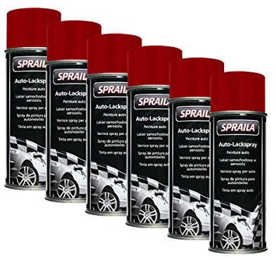 Kwasny RAL 3000 Feuerrot Lackspray 400Ml Spraydose Autolack Auto Sprühlack 300 006 6X