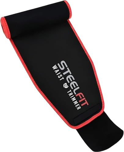 SteelFit Waist Trimmer Belt for Women & Men - Adjustable Sweat Band Shaper