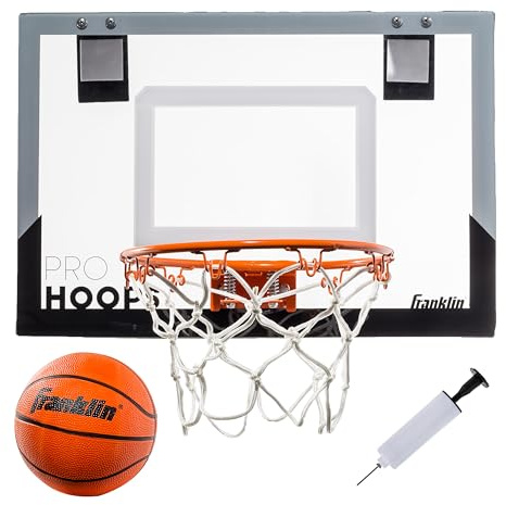 Franklin Sports Canasta de Baloncesto para Colgar sobre la Puerta Aprobado por Slam Dunk y Resistente a Las roturas. Accesorios incluidos 54132X estándar 45 x 30.5 cm Estándar 45 x 12 Pulgadas.