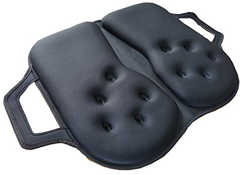 Tektrum Extra Thick Foldable Orthopedic Cool Gel Seat Cushion w/Handle for Home, Office, Chair, Car, Travel-Relief for Back, Sciatica, Tailbone Pain, Promote Healthy Posture (TD-GS1631-BLK)