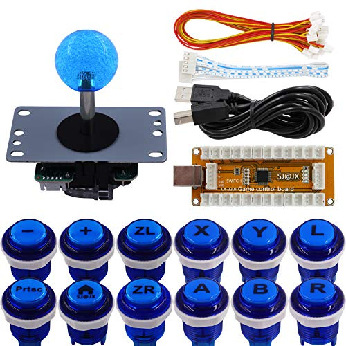 SJ@JX Arcade Game Controller USB Encoder Gamepad Cherry MX Microswitch Button 8way Joystick for Nintendo Switch PC PS3 Retropie Raspberry Pi MAME