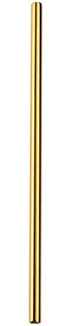 50PCS 265mm pailles à boire réutilisables en métal pailles droites en acier inoxydable (50PCS Gold)