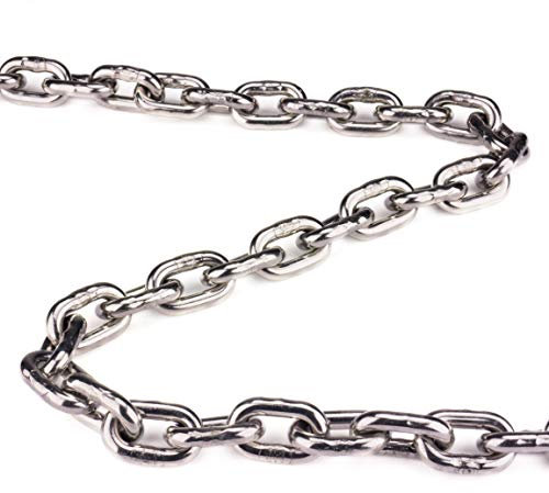 2m Edelstahl V4A Schweißkette DIN 766 4x16mm Edelstahl Rundstahlkette geschweißt 4mm, kurzgliedrig 2 Meter V4A Kette