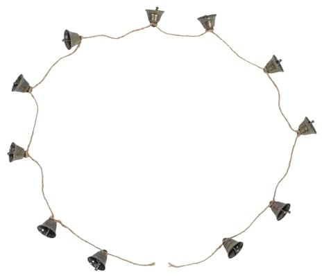 TOYANDONA Glöckchen Anhänger Metallglöckchen Glockenkette Wanddeko Jingle Bells Türdeko Fensterdeko Vorhang Deko Baumschmuck für Hause Schaufenster Restaurant Bar Ornament Bronze