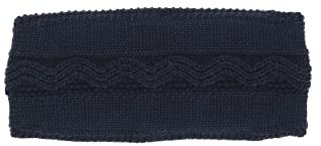 Sterntaler Baby Jungen Stirnband Baby Strick Rippenmuster Winter-Stirnband - Baby Stirnband - gefüttert mit Baumwollfleece - marine, 57