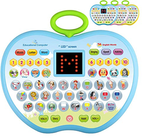 Baby Toys for 12-36 Month Old Boys Girls, Educational Laptop for Toddlers Age 1 2 3 Kids Birthday Gifts for Girl Boy Preschool Learning Computer for 1-3 Year Old Babies Children Travel Tablet Toy