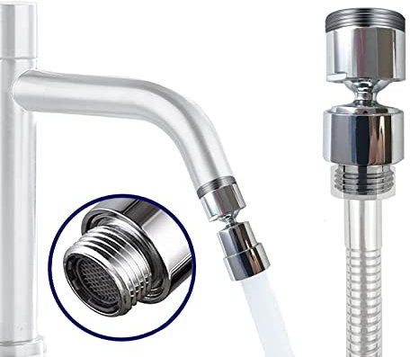 AVAbay Messing Wasserhahn Luftsprudler zu Duschschlauch Adapter, Spülbecken zu Schlauchbefestigung, Rohrverteiler mit Außengewindeadapter, Wasserhahnanschluss für Badezimmer/Küche