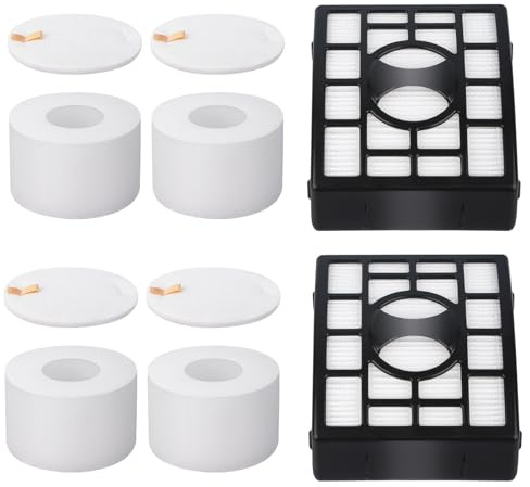 Foam & HEPA Filter Kit for Shark Hoover Filter NZ801UKT NV680 NV681 NV801 | Includes 2 foam, 2 felt & 2 HEPA filters. Fits NZ801UKT, NV680/681/682, NV801/803/810, AZ910 & AX910; not NV500/NV755/NV650.
