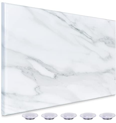 Okydoy Whiteboard mit Marmordruck, magnetisch, trocken abwischbar, 30 x 40 cm, dekoratives Whiteboard für Wand mit Design, rahmenlos, trocken abwischbar, Magnete im Lieferumfang enthalten (Marmor,