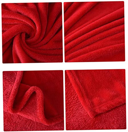 Amosfun Flanell Haustierdecke 50x70cm Einfarbig Rote Fleece Decke Für Hunde Und Katzen Gemütliche Sofadecke Warm Und Kuschelig Für Zuhause Und Reisen