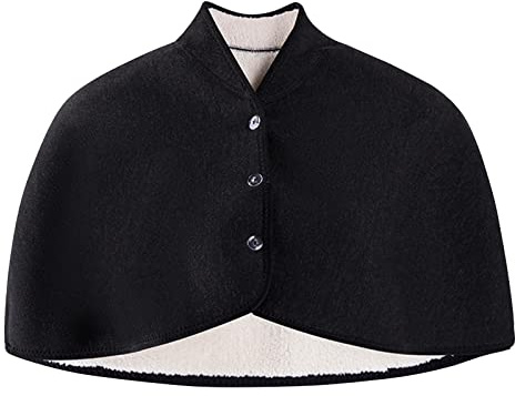 IPENNY Cape D'épaule Cape Hivernale Femme Poncho de Salon en Laine Châle de Protection D'épaule Couverture Chauffante Poncho pour Garder au Chaud