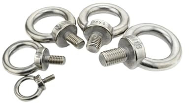 Aqxypas 5/2/1Pcs M5 M6 M8 M10 M12 M14 DIN580 304 Edelstahl Marine Hebe Auge Schrauben Ring Schleife Loch for Kabel Seil Ringschraube (Size : M6(5PCS))