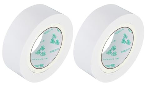 QUARKZMAN Double Face Ruban Adhésif 1,77 x 55Yards(5mm x 50m) Adhésif Collant Deux Face Ruban Adhésif pour Emballage, DIY, Artisanat, Créacollage, Cadeau Emballage Blanc 2pcs