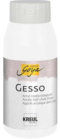 NEU Gesso Grundierung/Acryl-Halbkreidegrund, weiß, 750ml