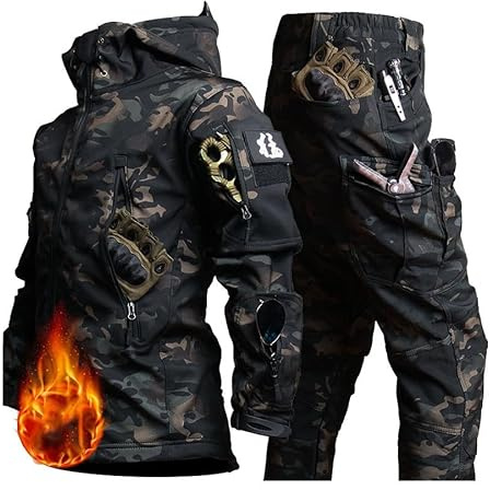 CLSQLXYJZC Windundurchlässige Wasserdichte Skianzüge Stellten Ein, Herren 2024 Winter-Set Aus Warmer Verschleißfester Skijacke Und Hose, Mit Armband Und Gürtel Outdoor-Sport-Schneeanzüge