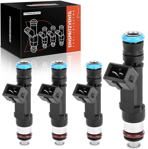 Frankberg 4x Einspritzventil 2-polig Benzin 0280158205 | Kompatibel mit Corsa D S07, Aveo Hatchback T300, Cascada W13, Astra J P10, Corsa E X15, Astra J Caravan P10