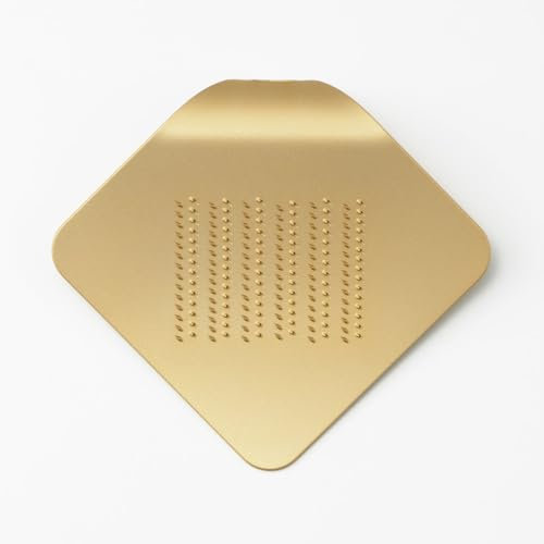 Japanese Irogami Kitchen Grater, Curved Anodised Aluminium Alloy, Multi-Purpose for Ginger, Garlic, Cheese, Tsuboe (Champagne Gold)