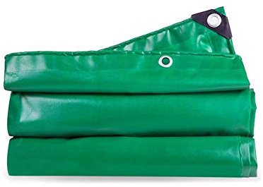 Große, strapazierfähige Plane, Plane, Plane, PVC-Mehrzweck-Regen- und Sonnenschutzfolie, tolles Überdachungszelt, Boot, Poolabdeckung, 540 g/m², Grün, 3 x 3 m