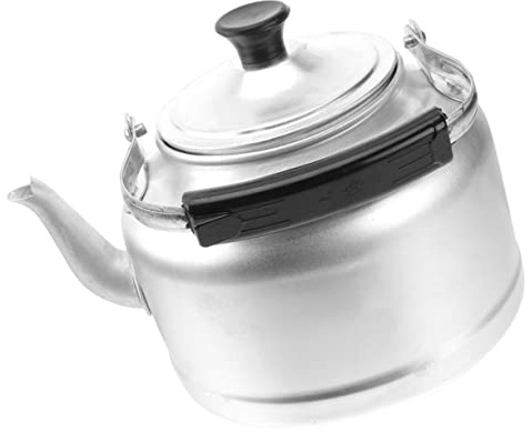 Holibanna Bollitore in Alluminio Spesso da 4 Litri per Fornello a Riscaldamento Rapido, Teiera Vintage per Cucina Domestica e Piani a Induzione, Bollitore per Tè e Caffè Professionale