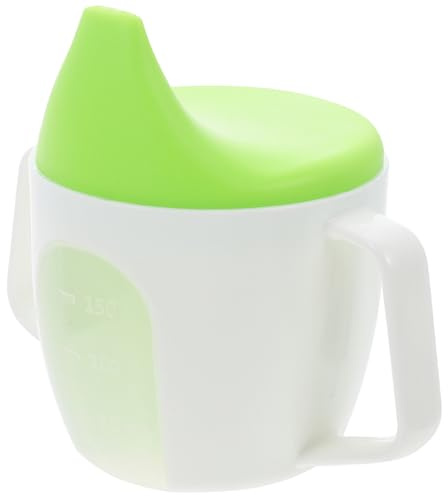 MUELODSIC Vaso Para Bebés Con Boquilla y Asa 150 Ml Verde, Taza Para Ñiño Antigoteo, Material Seguro Para Niños Pequeños, Adecuado Para Aprendizaje y Alimentación Diaria