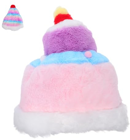 Gatuida Sombrero de Cumpleaños de Peluche Doble Cara para Adultos Gorro de Fiesta Unisex Diseño y Reutilizable para Celebraciones y Reuniones Familiares