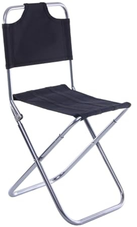 TOYZFRIENDY Sgabello Pieghevole da Esterno in Lega di Alluminio con Schienale Sedia Leggera e Resistente per Campeggio Pesca Giardino e Spiaggia