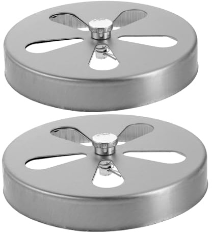 BESPORTBLE 2 Pièces Volets de Ventilation Acier Inoxydable Réglables pour Four et Cheminée Couvercle Aération Résistant Chaleur avec Contrôle Précis Du Flux Air pour Cuisine et Barbecue