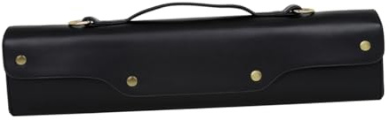 EPIGEIST Flötentasche aus Kunstleder mit Schultergurt Aufbewahrungskoffer für Querflöte Tragbare Flötenbox in Schwarz für Outdoor Auftritte