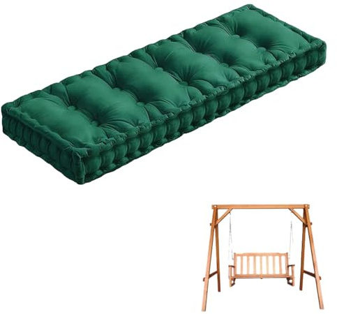 Generisch 10 Dickes Bankkissen Bankauflage mit Griff, Weich Samt Sitzkissen Bank Sitzauflage Bank, Hollywoodschaukel Auflagen Fenstersitzmatte für GartenmöBel Terrasse Indoor,I,160x50x10cm