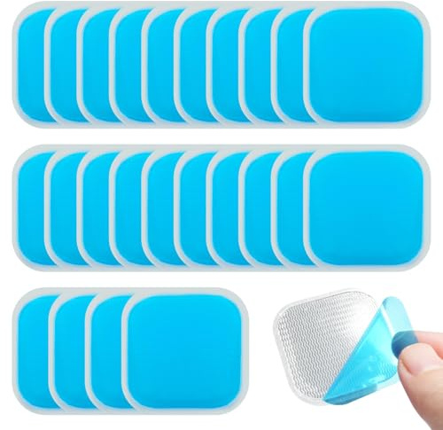 AYHYHLJZJ 24 Stück Gel Pads Kompatibel Mit Beurer EM 59 – 40x40 mm EMS Muskelstimulator Ersatzteile, EMS Gel Pad Ersatzteile, Ideal für Bauchmuskeltraining und Elektrostimulation