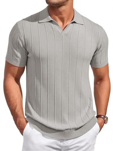 Runcati Pikétröja för män, sommar, kortärmad, stickad pikétröja, män, enfärgad, knappslå t-shirts, slim fit, sport, golf, skjorta, casual, basic pikétröjor