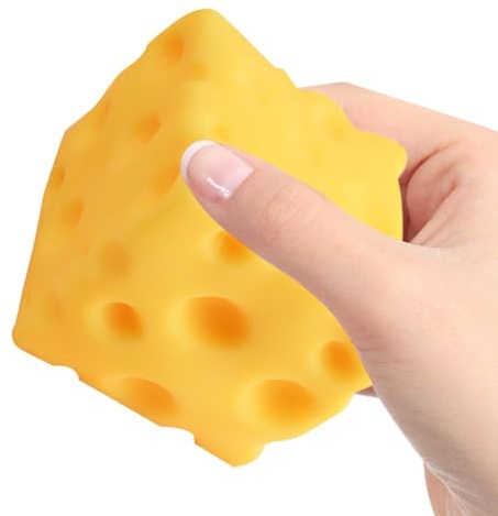 Ostform, mjuk klämningsfidget, stor sensorisk squishy med mjuk återhämtningsfunktion, stresslindrande pryl, nyhet tillbehör för förfriskningar med design, AC