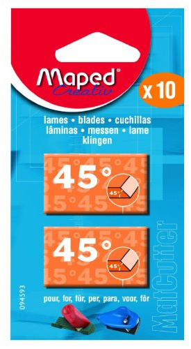 Maped - Set de 10 cuchillas de repuesto de 45º para MatCutter