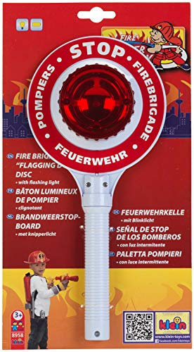 Theo Klein 8958 Paletta da Pompiere I Funziona a batterie con Funzione Luce Lampeggiante I Dimensioni- 16 cm x 3,5 cm x 29 cm, Giocattoli per Bambini dai 3 Anni in su