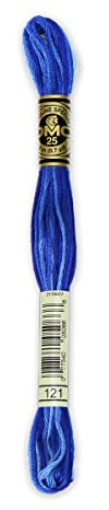 DMC 117MC-0121 Sticktwist, Cotton, 0121 Blau, 8 m, 8