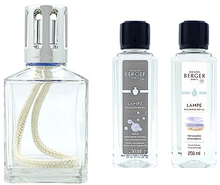 Lampe Berger Essentielle Carree Set, Glas, Trasparente, 28,5 x 14,5 x 14 cm, 1 Einheiten