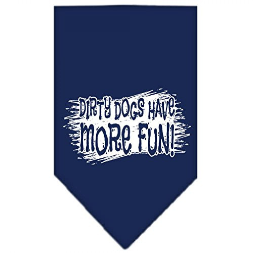 Mirage Pet Products Dirty Dog Siebdruck-Bandana für Haustiere, Größe S, Marineblau
