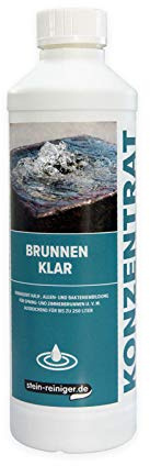 Brunnen Klar Konzentrat | 500ml Reiniger gegen Algen, Kalk & Bakterien | Pflegt Wasserspiele, Zimmerbrunnen & Quellsteine | Reicht für 500L Wasser | Schützt Pumpen | Naturstein-verträglich