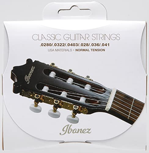 IBANEZ Saiten Set für 6 String Normal Tension - .0280/.0322/.0403/.029/.035/.043 Clear Nylon / Silverplated Wound (ICLS6NT)