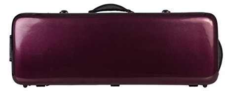 Bratschenkoffer Fiberglass 38-43 Oblong Burgunderrot glänzend M-case + Musiktasche
