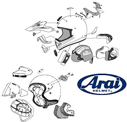 Arai Mousse intérieure (m) 12 mm Casque Jet Type LRS