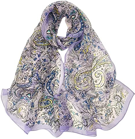 FAIRYGATE Chiffon Scarf Women Ladies Scarves Lightweight Clearance Soft Smooth Shawl Wrap Fashion Elegant Scarfs for Women Sale 20A52