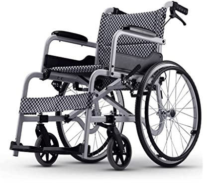 AAPIE Rollstuhl transportieren Faltrollstuhl Aluminiumrollstuhl Transportrollstuhl Leichter und Faltbarer Rahmenrollstuhl für behinderte ältere Menschen Rollstühle für Erwachsene