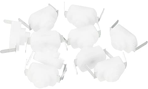 PATIKIL Latching Push Button Switch, 10 Pcs Bent Pin On/Off Self-lock DC 30V 1A Micro Control Switch for Flashlight Light Lamp Wall Outlet DIY, White