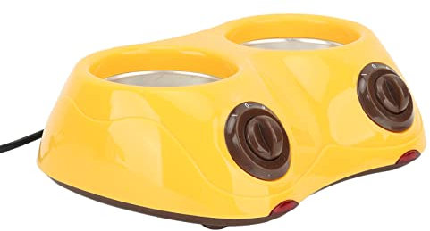 Scioglitore Elettrico per Fonduta di Cioccolato con Doppia Pentola e Ampie Applicazioni (Giallo)